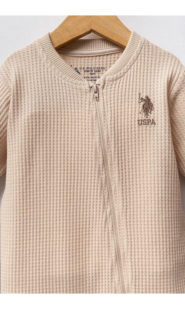 U.S Polo Assn USB2590 Erkek Bebek Tulum BEYAZ
