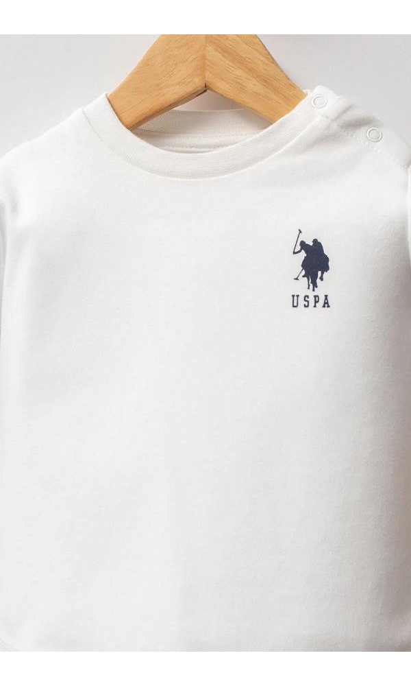 U.S Polo Assn USB2597 Erkek Bebek 3lü takım MAVİ