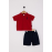 U.S Polo Assn USB2630 Erkek Bebek Pike T-Shırt 2Li Takım KIRMIZI