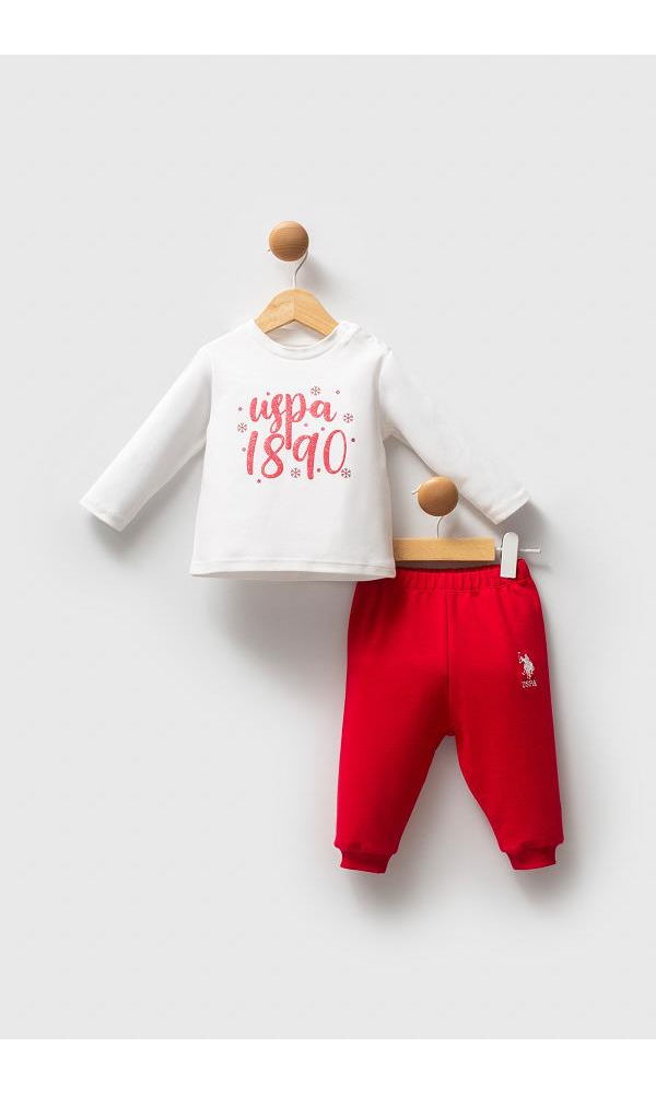 U.S. Polo Assn USB2732  Kız Bebek 3Lü Takım Soft Yeşil