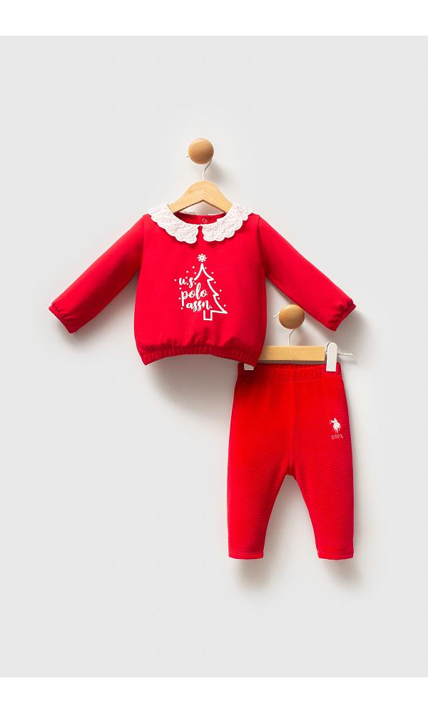 U.S. Polo Assn USB2735  Kız Bebek 2Li Takım YEŞİL