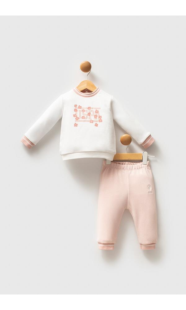 U.S. Polo Assn USB2743  Kız Bebek 2Li Takım beyaz-kırmızı