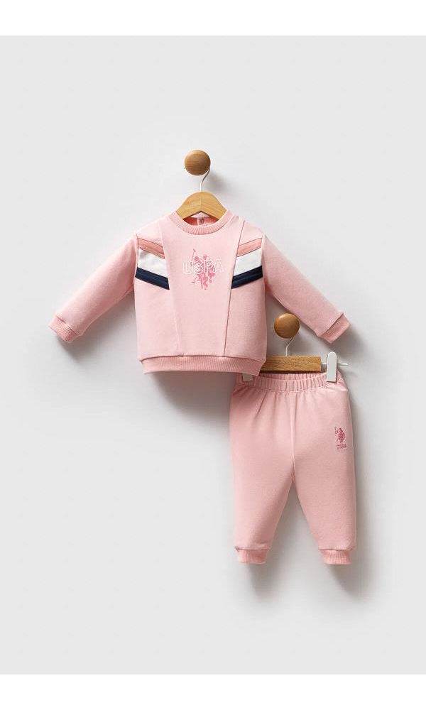U.S. Polo Assn USB2755  Kız Bebek 2Li Takım PEMBE