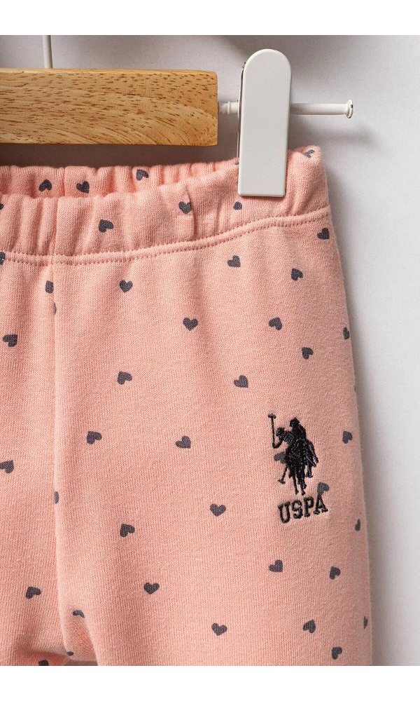 U.S Polo Assn USB2765 Kız Bebek 2li Takım Somon