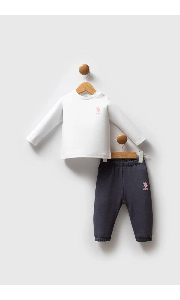 U.S Polo Assn USB2766 Kız Bebek 3lü Takım LACİVERT