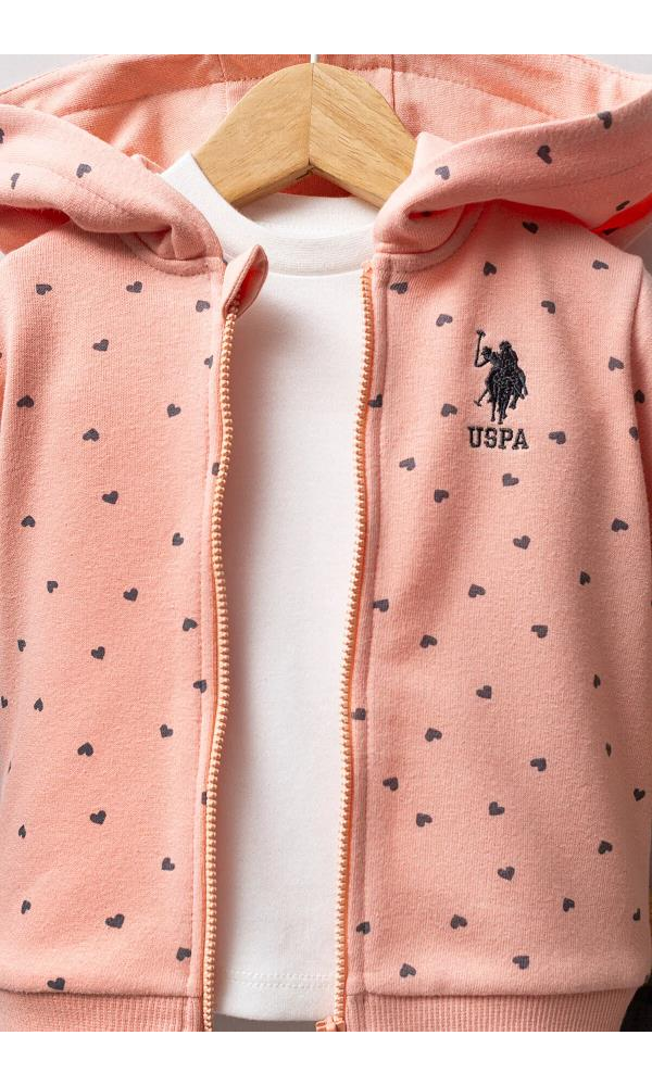 U.S Polo Assn USB2766 Kız Bebek 3lü Takım LACİVERT