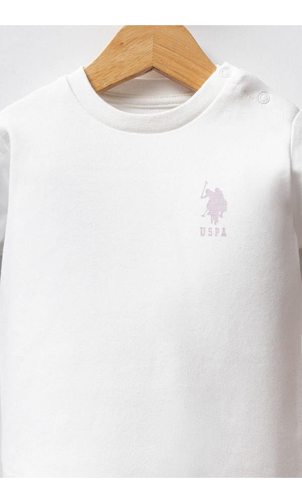 U.S Polo Assn USB2771 Kız Bebek 3lü Takım PUDRA