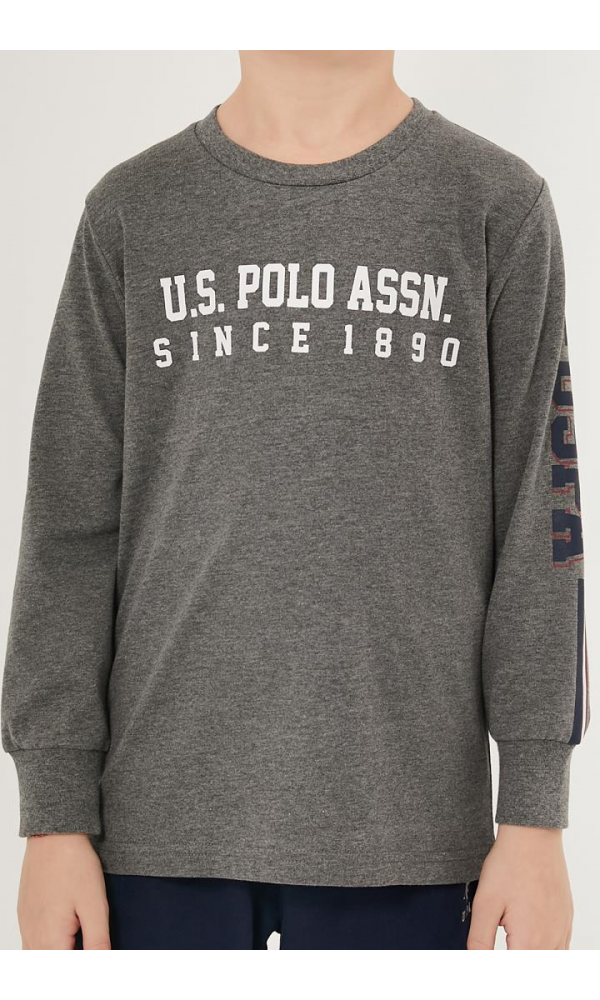 U.S. POLO US-1563 ERKEK ÇOCUK UZUN KOL TAKIM GRİ