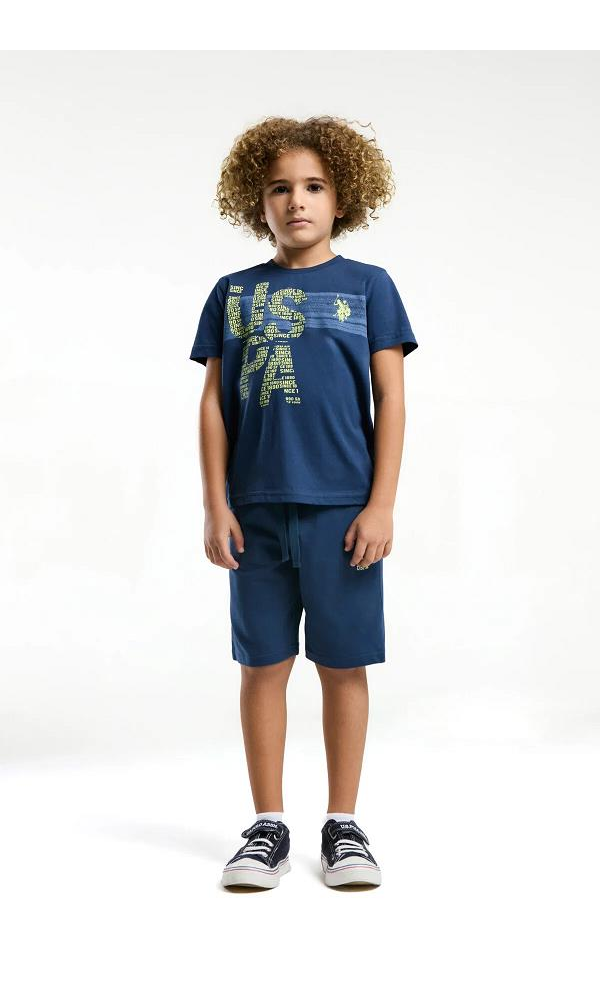 U.S. POLO US2056-4 ERKEK BERMUDA TAKIM K.İndigo