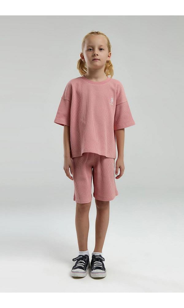 U.S POLO US2065-G KIZ BERMUDA TAKIM Retr.Pembe