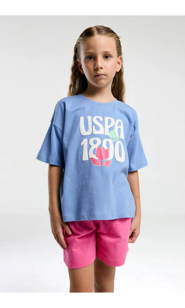 U.S POLO US2096-G KIZ ŞORT TAKIM Lila