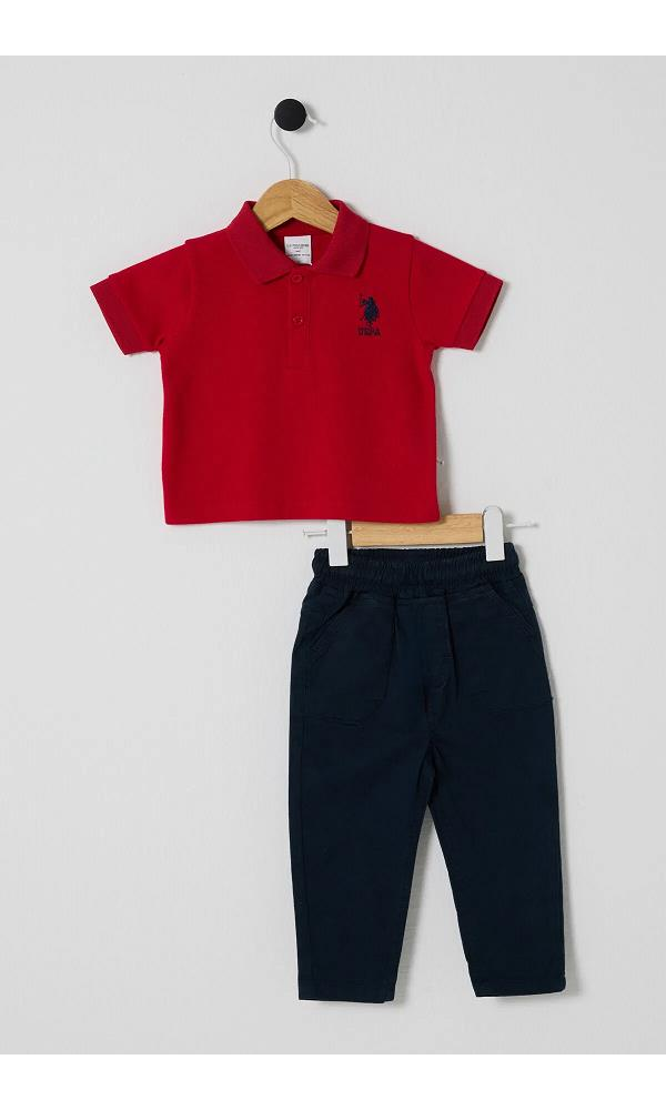 U.S Polo USB 2624 Assn Erkek Bebek 2Li Takım KIRMIZI