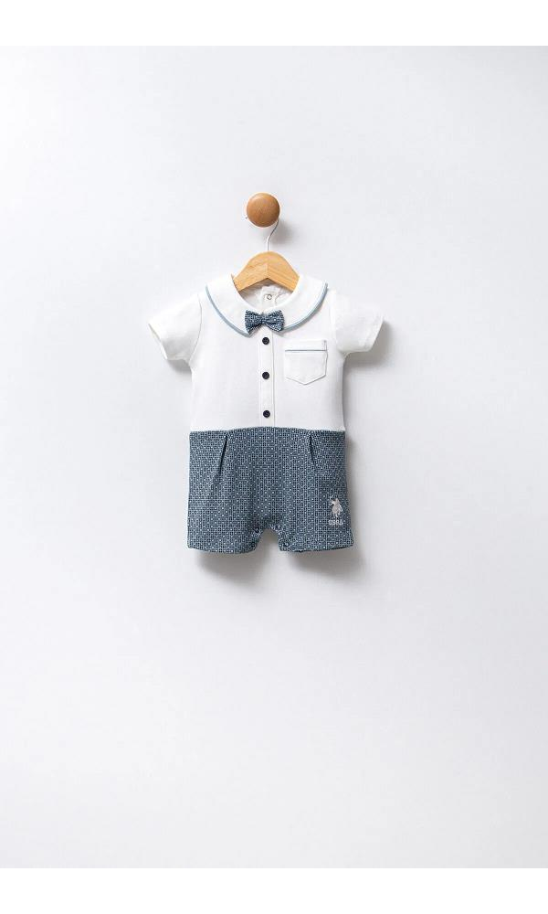 U.S Polo USB2256 Assn Erkek Bebek Tulum BEYAZ