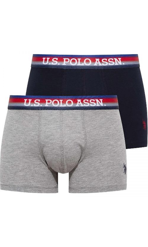 US. POLO 80475 ERKEK 2 Lİ BOXER GRİ