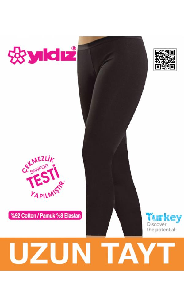 Yıldız bayan Kışlık Tayt 3870 SİYAH