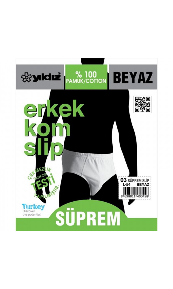 YILDIZ ERKEK SÜPREM KOM BATTAL BEYAZ